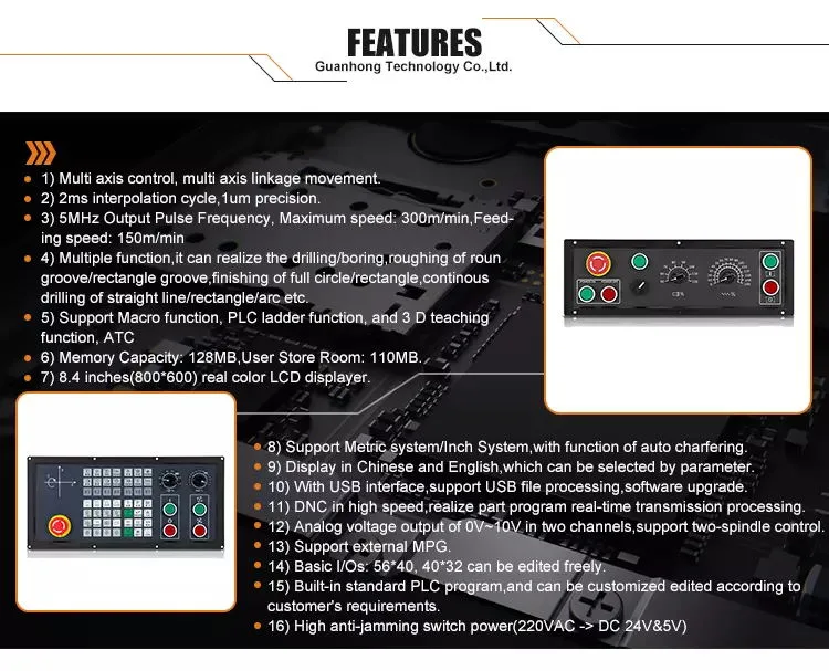 Cheap Absolute 3 Axis CNC Lathe Controller Similar Fanuc CNC Controller Lathe Systems with Atc Function